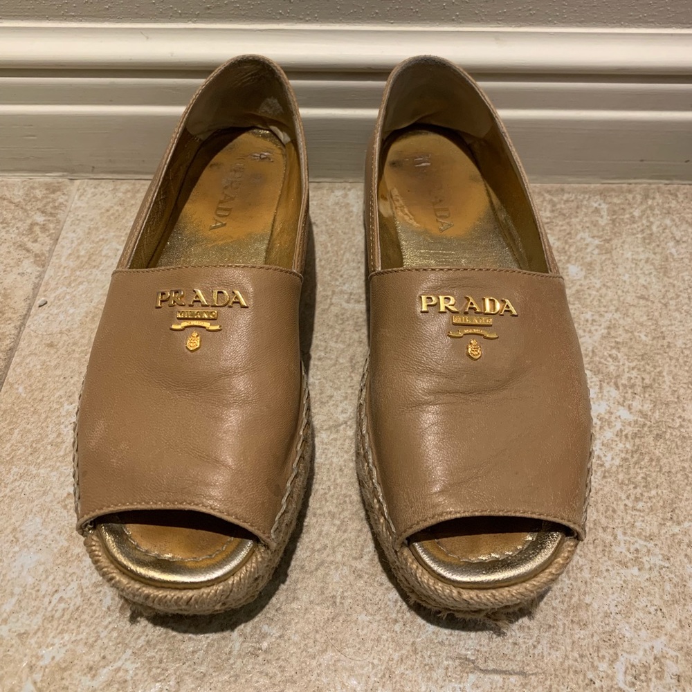 Prada Open Toe Espadrille